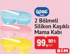 WEE BABY 2 BÖLMELİ SİLİKON KAŞIKLI MAMA KABI